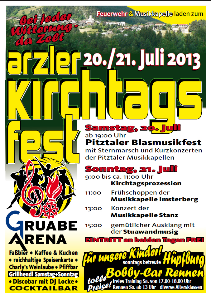 Einladung Kirchtagsfest2013